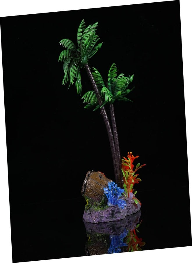 FONDOTIN 1pc Artificial Coconut Tree Plant for Fish Tank Decoration Realistic Aquarium Ornament Safe Material Enhances Environment for Aquariums and Fish Tanks - Image 2